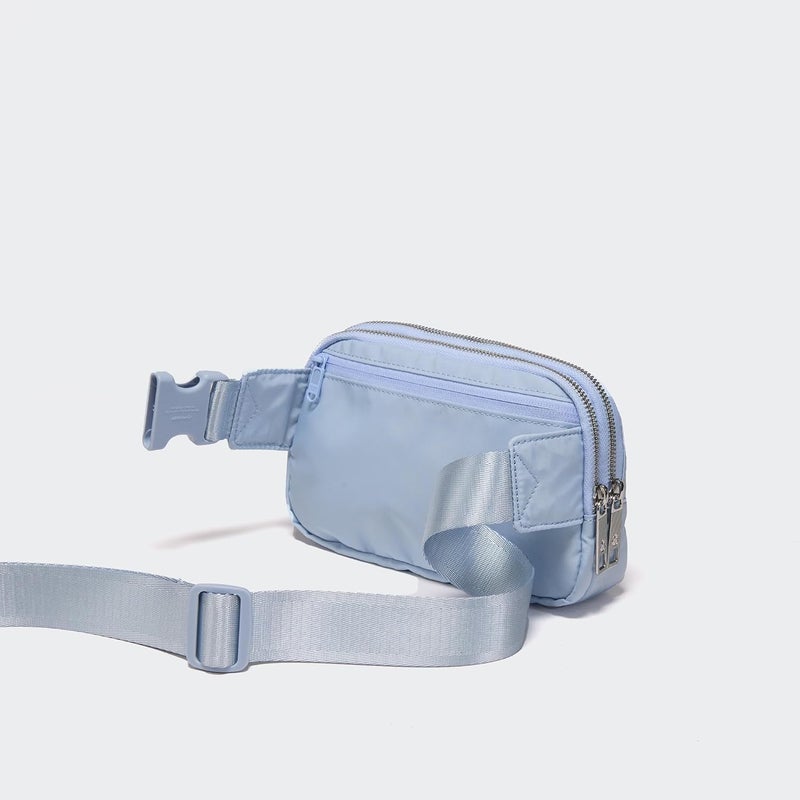 Pander Everywhere Belt Bag for Women, 5 Zipper Pockets Nylon Crossbody Fanny Pack Purse (Windmill Blue). - Image 3